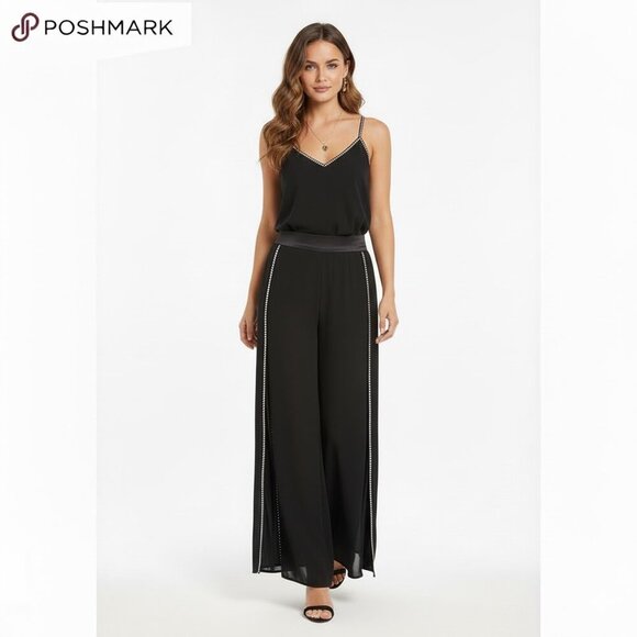 Joseph Ribkoff Pants - Joseph Ribkoff Chiffon Palazzo Dress Pants with Slits